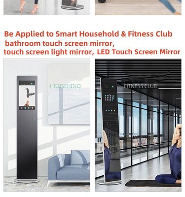 工場販売 可変 マルチタッチ投影容量 (PCAP) タッチスクリーン パネル 防水 油性 スマートミラー タッチパネル フィットネスクラブと スマートホーム バスルーム タッチスクリーン ライトミラー