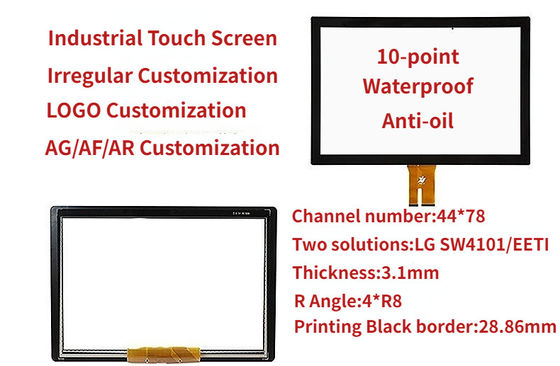 POSセルフサービス機器のためのG+G構造 10点までマルチタッチ画面
