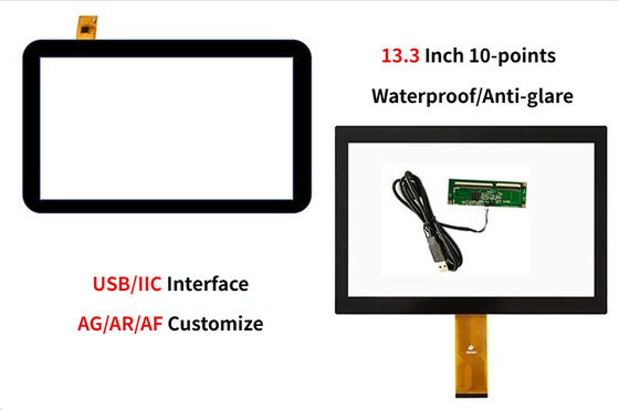 13.3' 工業用マルチタッチ画面 パネル USBとIICインターフェイス G+G構造