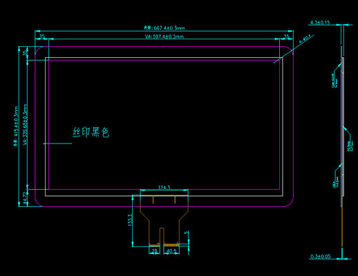 27インチ 工業用人間機械インターフェース用のUSBインターフェイス型容量タッチスクリーン